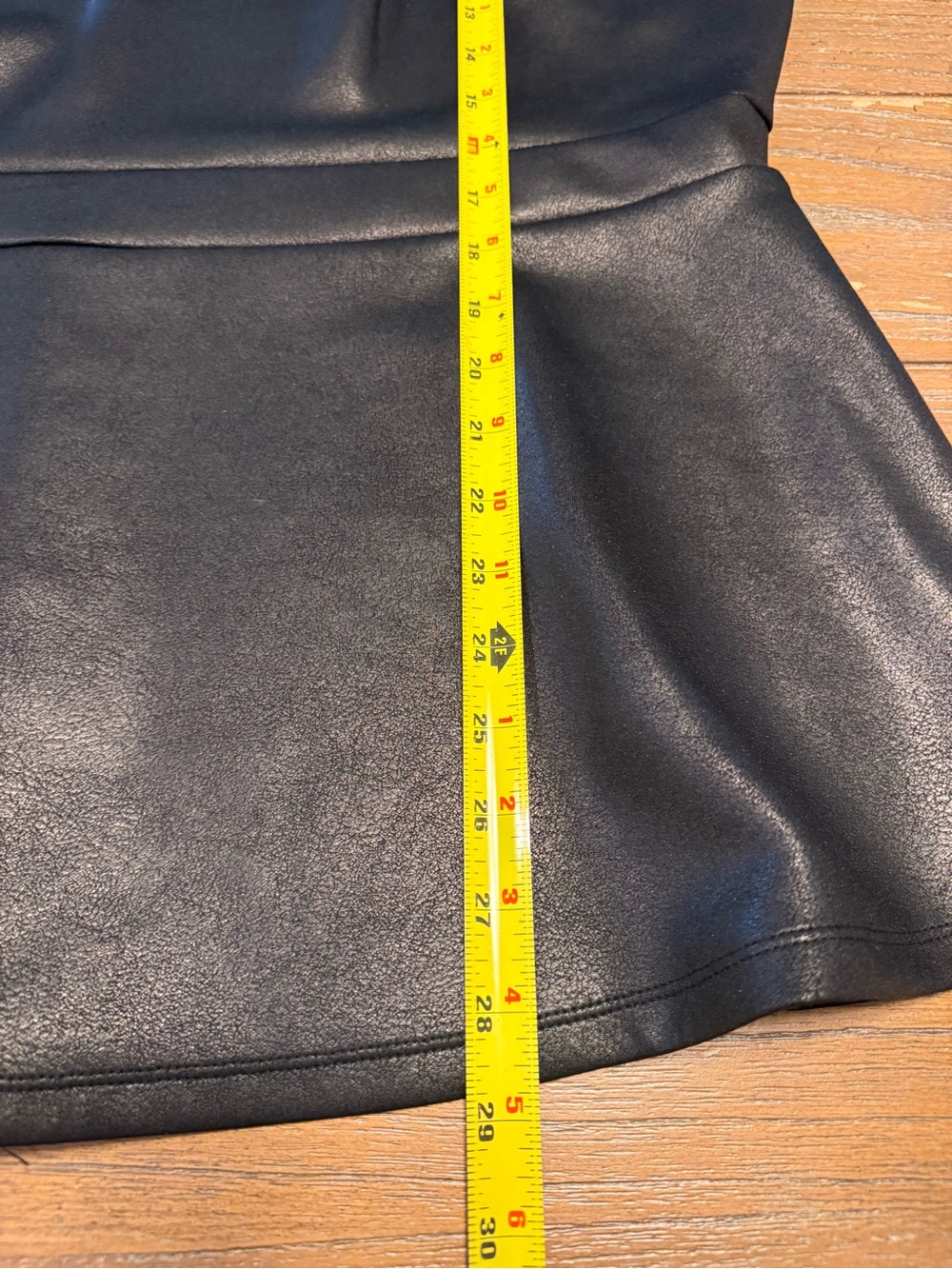 Faux Leather Peplum Top and Legging Set- Black - Picture 10 of 13